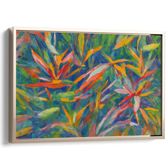 Petal Whirlwind: Lush Garden Dance - Abstract Floral Canvas Art
