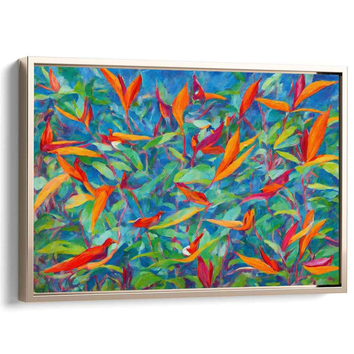 Impressionist Oil Birds of Paradise #124