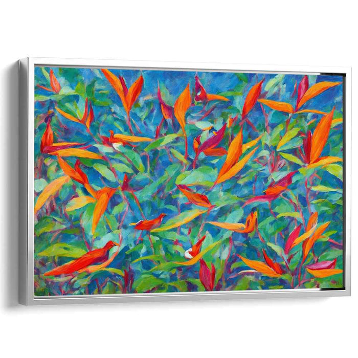 Impressionist Oil Birds of Paradise #124