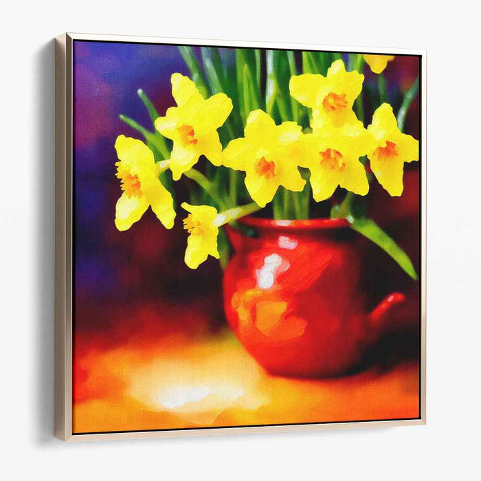 Brushstrokes of Blooming Fields: Vivid Impressionist Floral Canvas Art