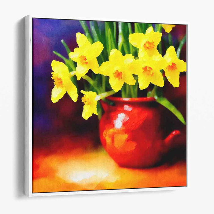 Brushstrokes of Blooming Fields: Vivid Impressionist Floral Canvas Art