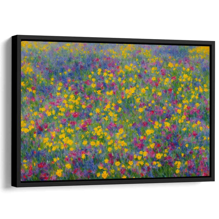 Dance Of Blooms: Vibrant Impressionist Wildflower Canvas Art Print