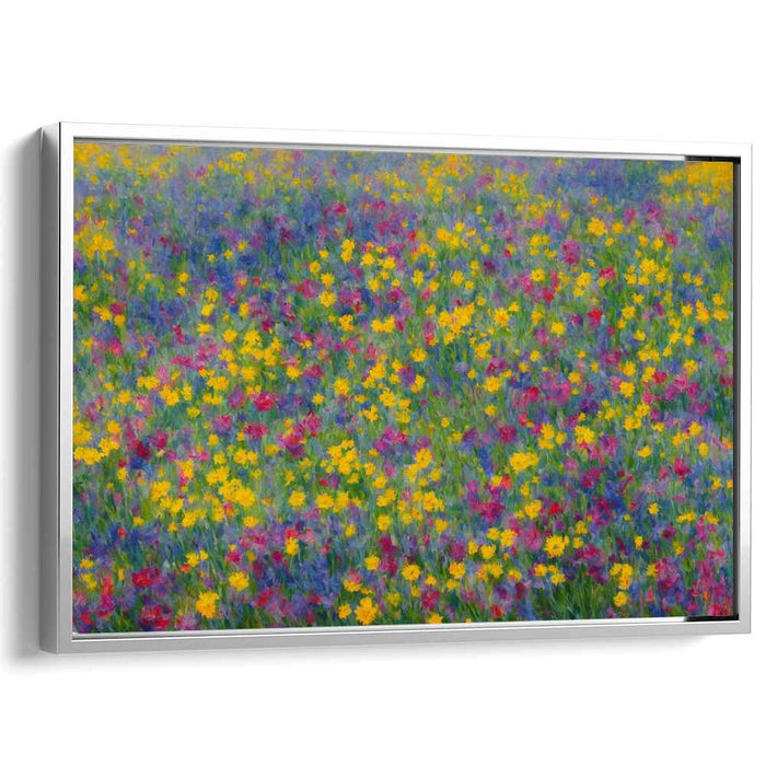 Dance Of Blooms: Vibrant Impressionist Wildflower Canvas Art Print
