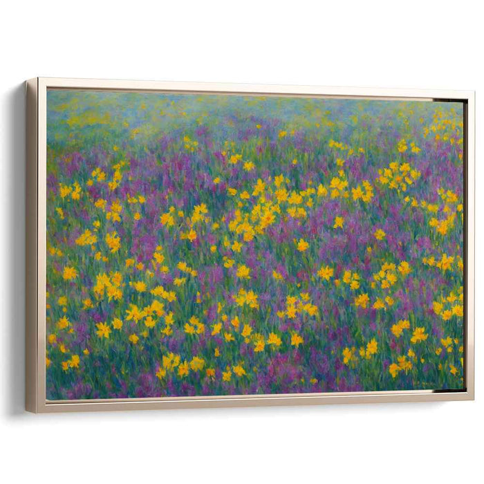 Brushstroke Meadows: Impressionist Wildflower Canvas Art