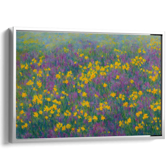 Brushstroke Meadows: Impressionist Wildflower Canvas Art