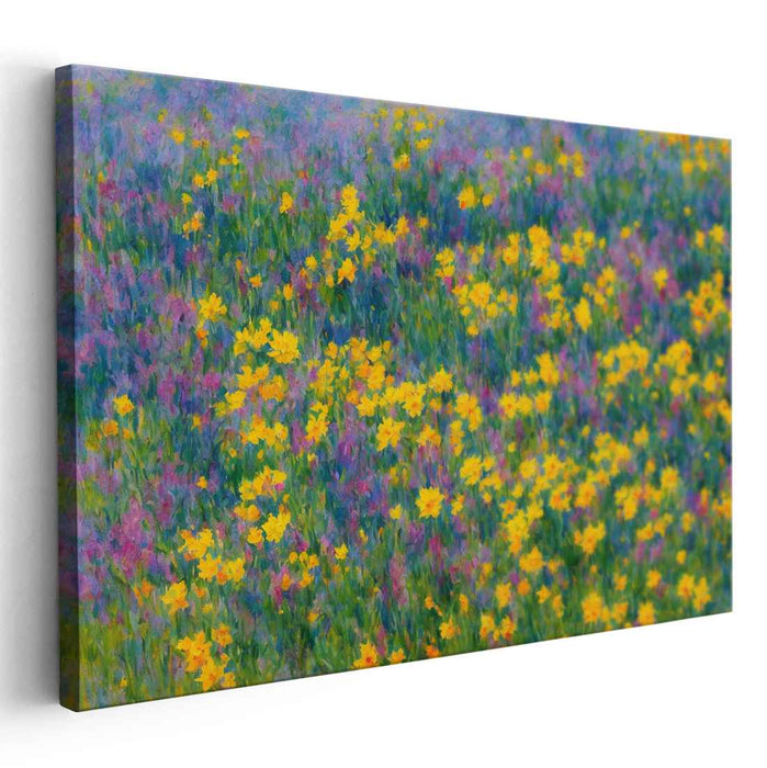 Blossom Whispers In Bloom: Lush Floral Impressionist Canvas Art