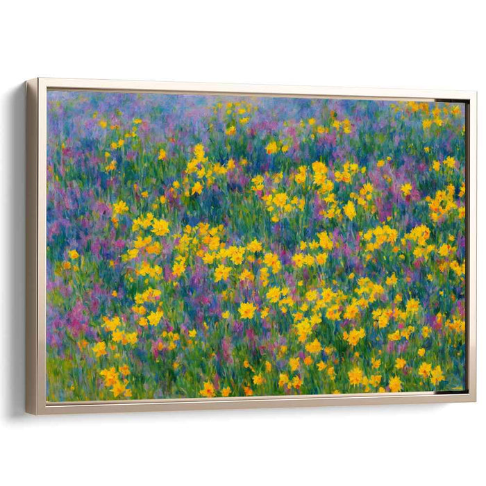 Blossom Whispers In Bloom: Lush Floral Impressionist Canvas Art