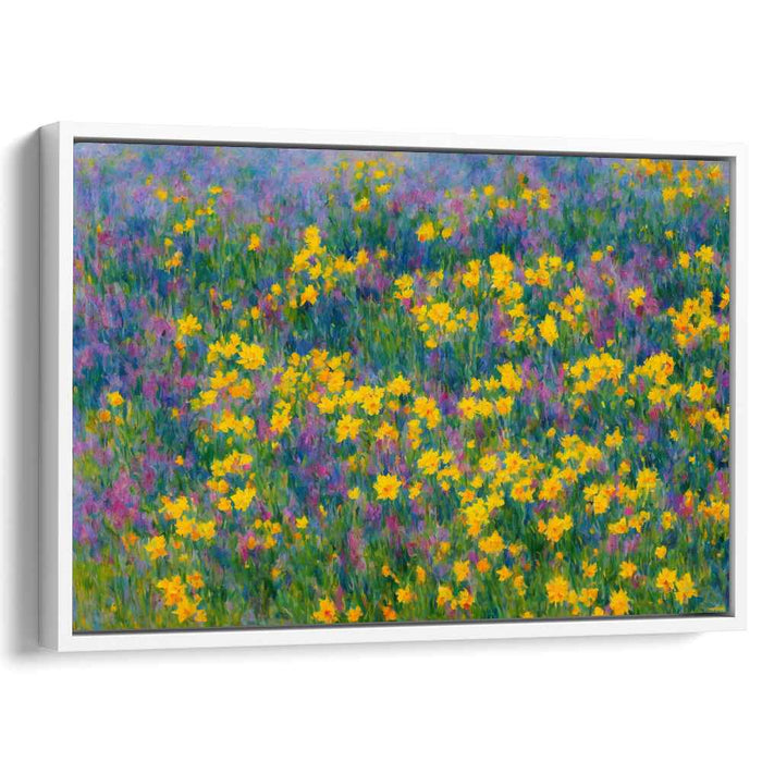 Blossom Whispers In Bloom: Lush Floral Impressionist Canvas Art