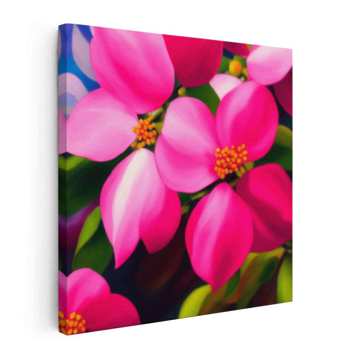 Blush Blossom Essence: Pink Floral Canvas Art Print