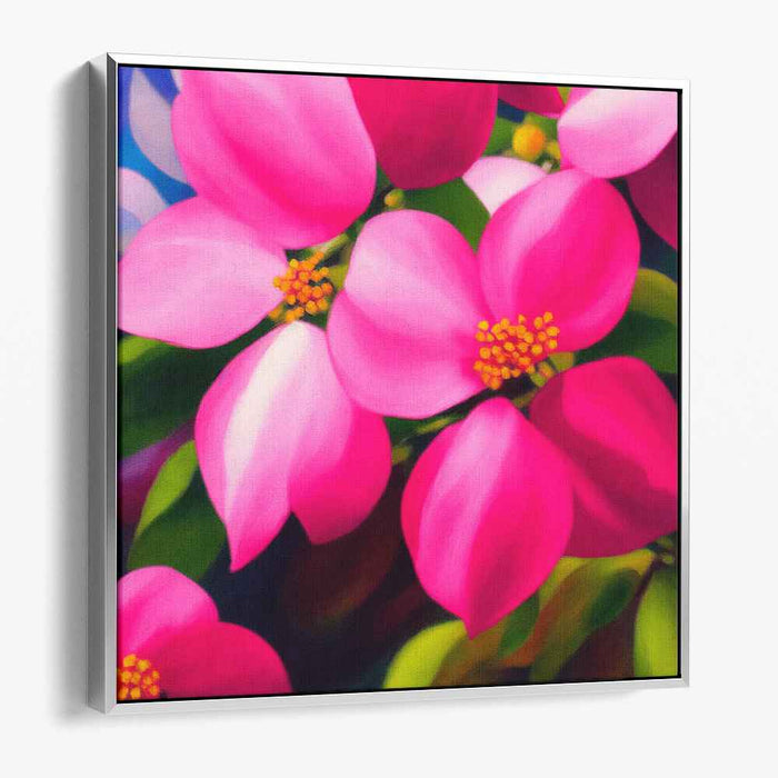 Blush Blossom Essence: Pink Floral Canvas Art Print