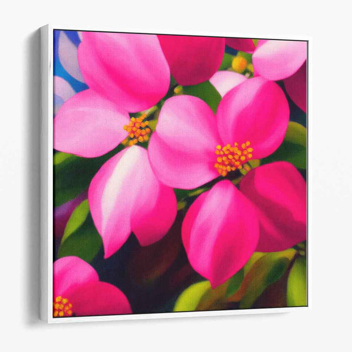 Blush Blossom Essence: Pink Floral Canvas Art Print