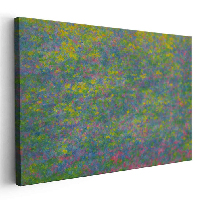 Whimsical Blossom Symphony: Impressionist Wildflower Canvas Art Print