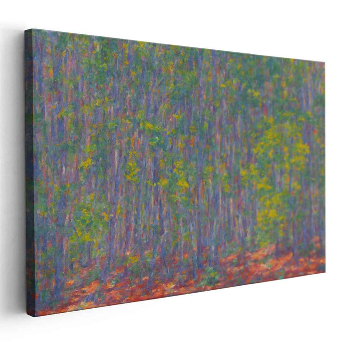 Brushwood Symphony: Impressionist Forest Canvas Art Print