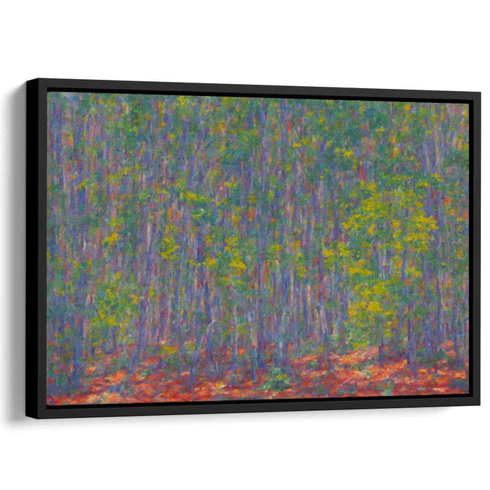 Brushwood Symphony: Impressionist Forest Canvas Art Print