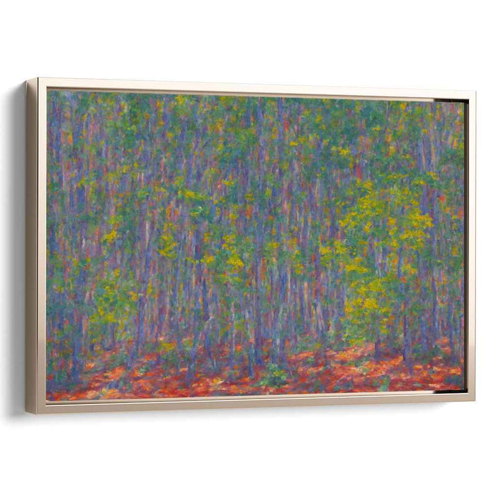 Brushwood Symphony: Impressionist Forest Canvas Art Print