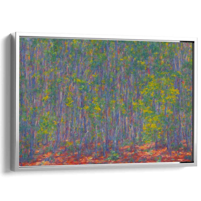 Brushwood Symphony: Impressionist Forest Canvas Art Print