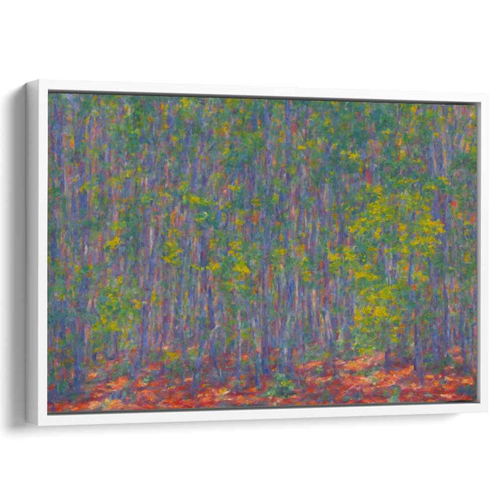 Brushwood Symphony: Impressionist Forest Canvas Art Print
