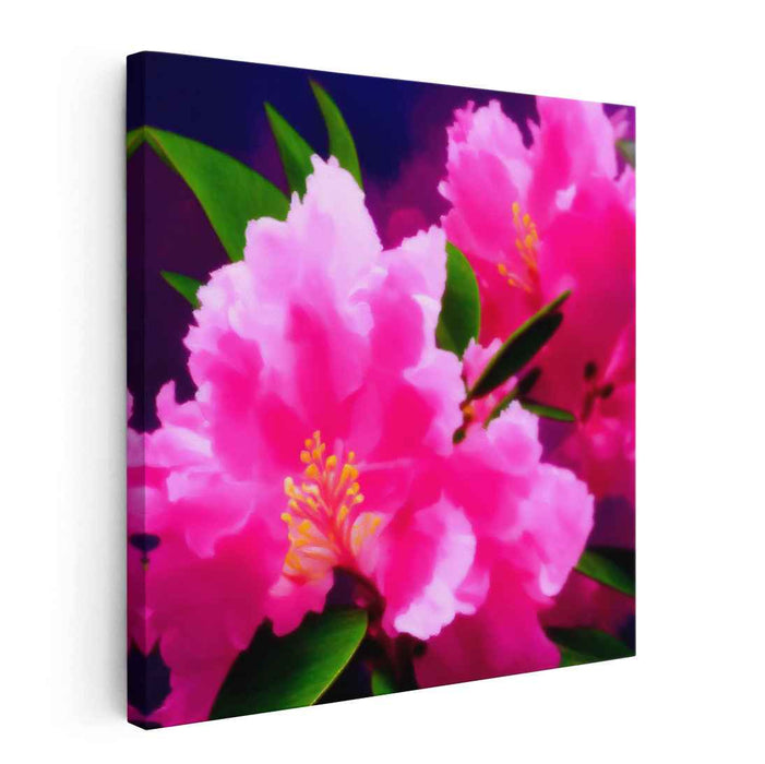 Blush Petal Masterpiece: Vibrant Pink Flower Canvas Art Print