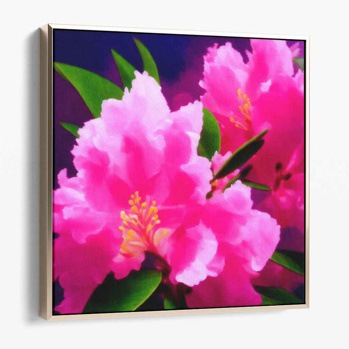 Blush Petal Masterpiece: Vibrant Pink Flower Canvas Art Print