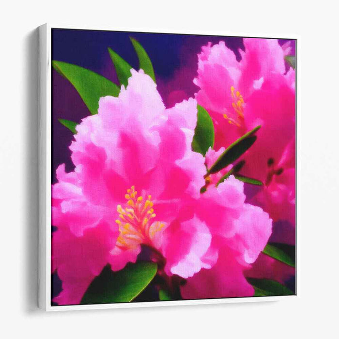 Blush Petal Masterpiece: Vibrant Pink Flower Canvas Art Print