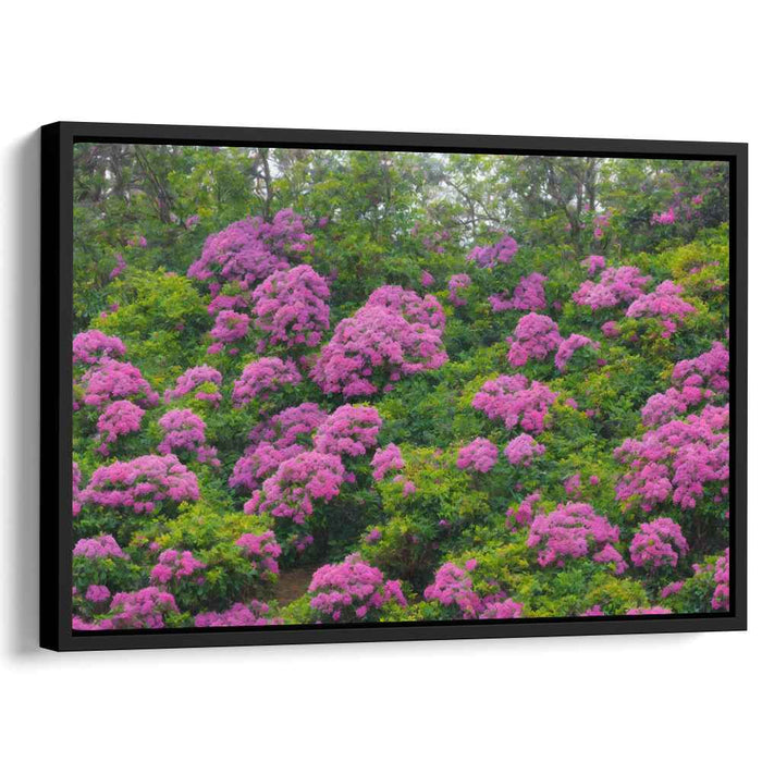 Blossom Rhapsody Dance: Vibrant Floral Landscape Canvas Art