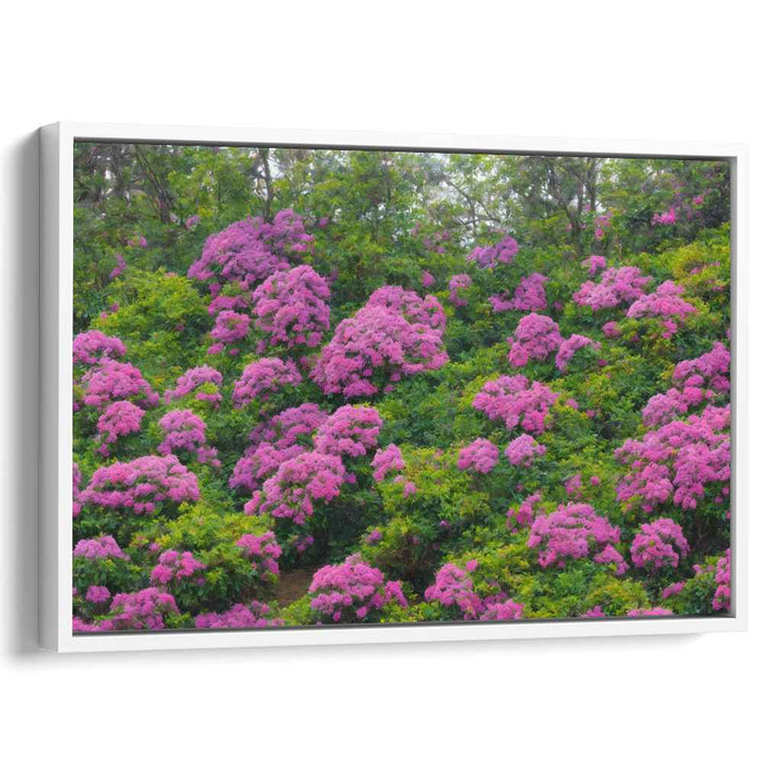 Blossom Rhapsody Dance: Vibrant Floral Landscape Canvas Art
