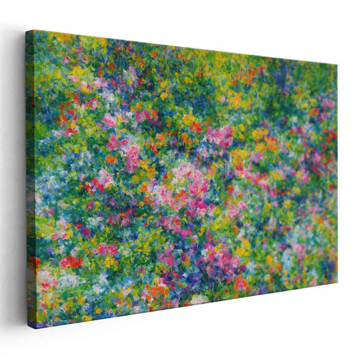 Harmony Blooms in Prism Dance: A Symphony of Color - Impressionist Floral Canvas Art