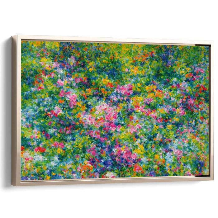 Harmony Blooms in Prism Dance: A Symphony of Color - Impressionist Floral Canvas Art