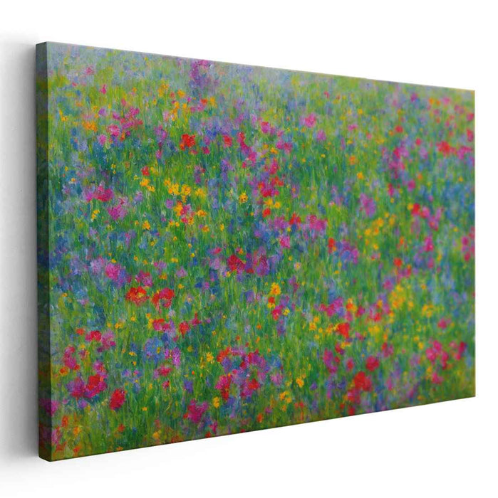 Bouquet Symphony: Impressionist-Inspired Vibrant Floral Canvas Art