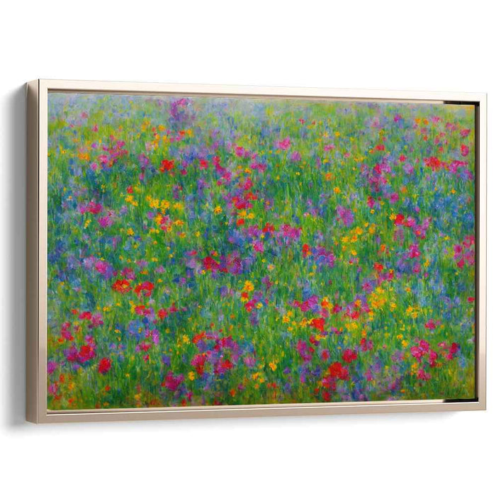 Bouquet Symphony: Impressionist-Inspired Vibrant Floral Canvas Art