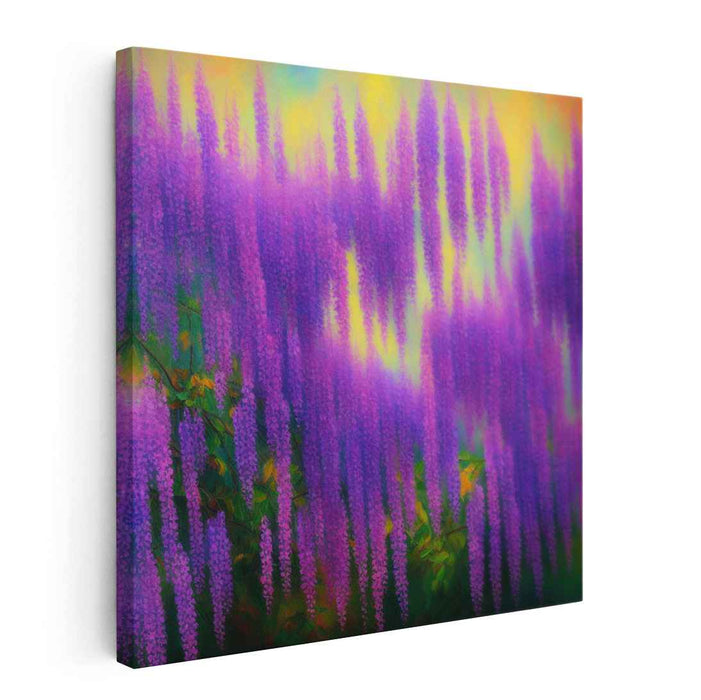 Dreamy Wisteria Whispers: Impressionist Wisteria Dreamscape Canvas Art Print