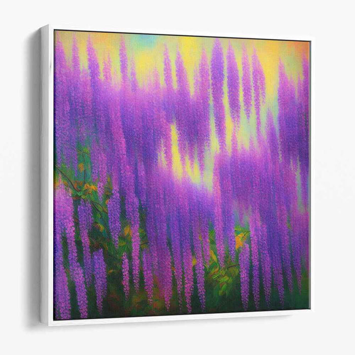 Dreamy Wisteria Whispers: Impressionist Wisteria Dreamscape Canvas Art Print