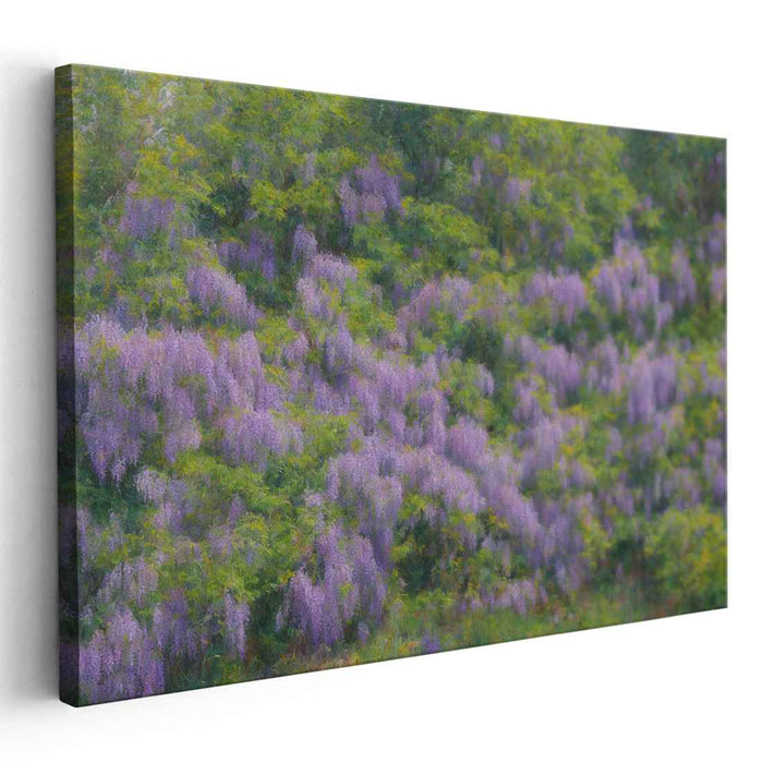 Enchanted Blissful Meadows: Lush Impressionist Landscape Canvas Art