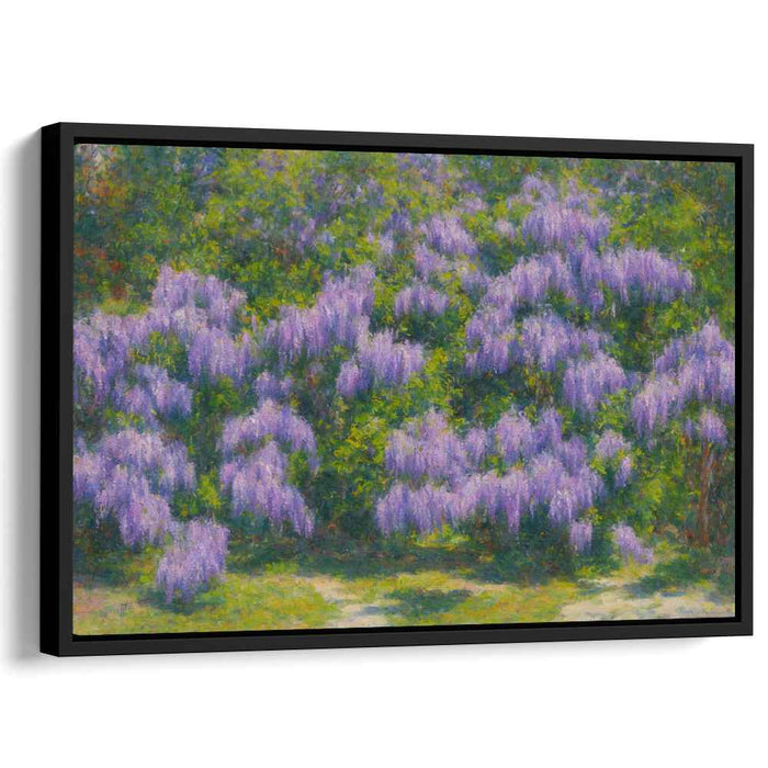 Lilac Dreamscape: Impressionist Wisteria Garden Canvas Art Print