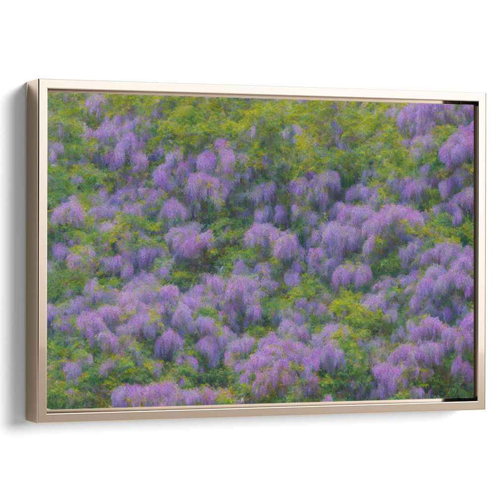 Dreamy Blossom Whispers: Impressionist Wisteria Canvas Art Print