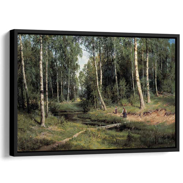 In The Birch Tree Forest (1883) by Ivan Shishkin