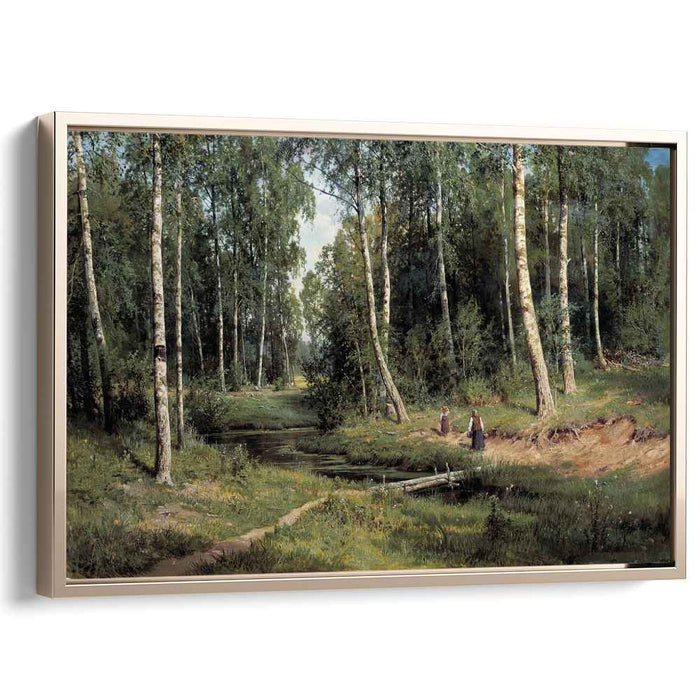 In The Birch Tree Forest (1883) by Ivan Shishkin