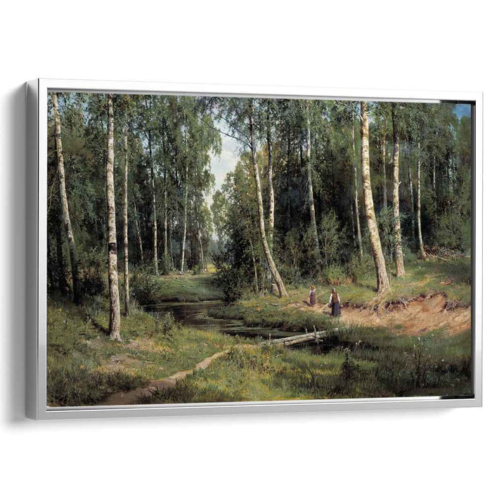 In The Birch Tree Forest (1883) by Ivan Shishkin