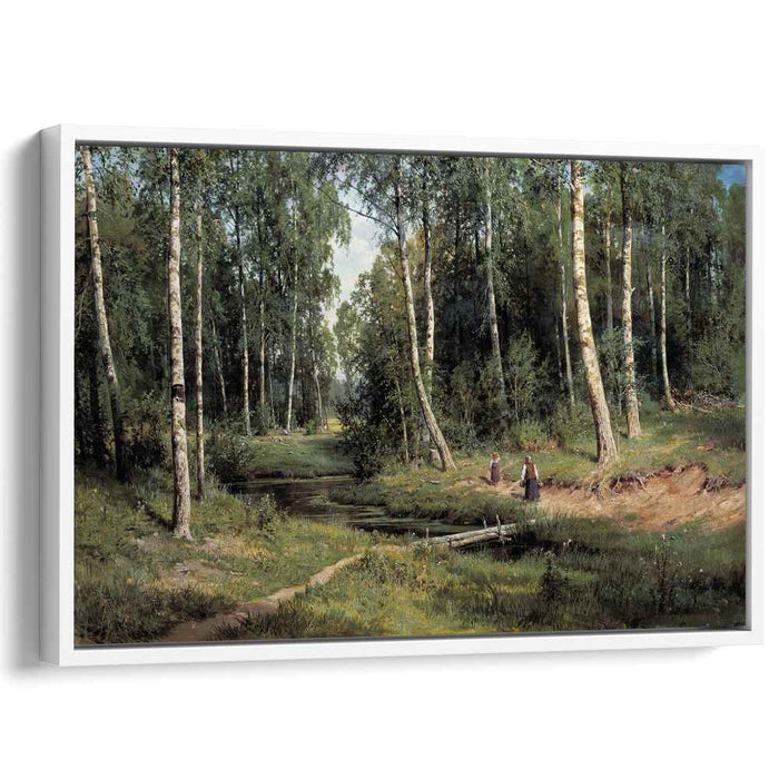In The Birch Tree Forest (1883) by Ivan Shishkin