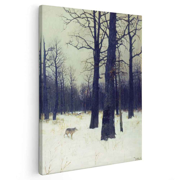 In the forest at winter (1885) by Isaac Levitan