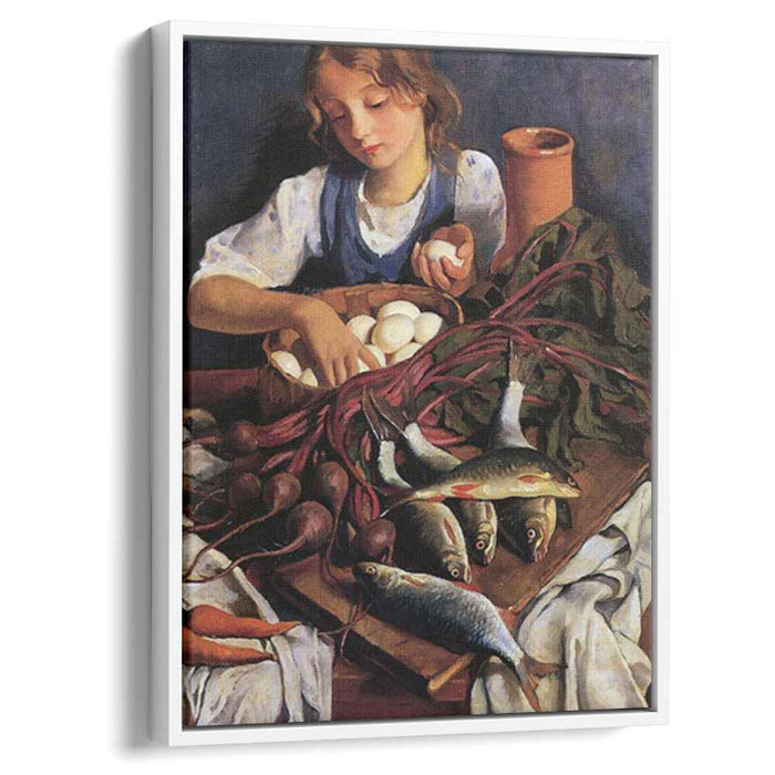 In the kitchen (1923) by Zinaida Serebriakova