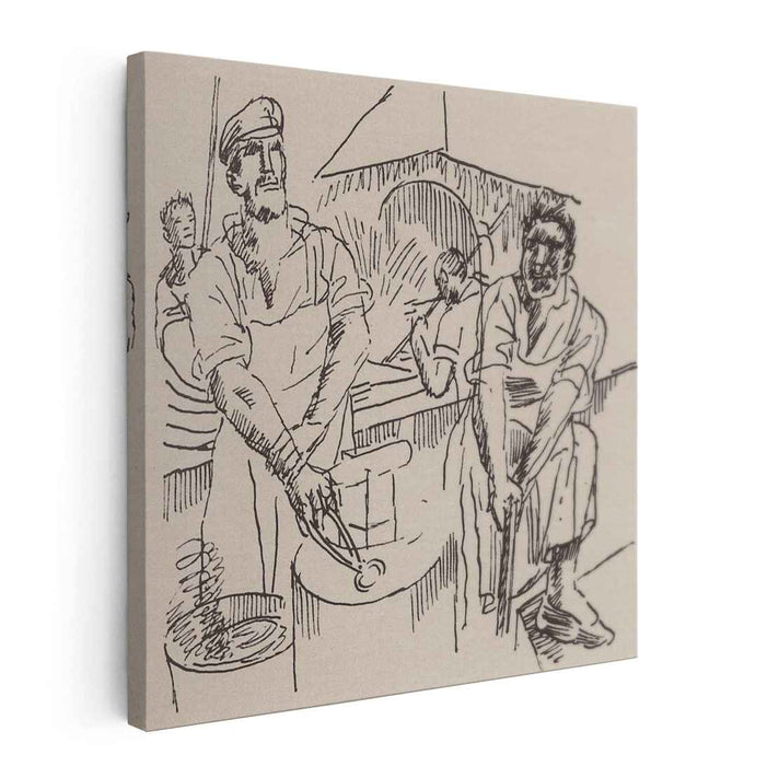 In the smithy (1932) by Kuzma Petrov-Vodkin