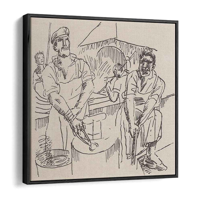 In the smithy (1932) by Kuzma Petrov-Vodkin