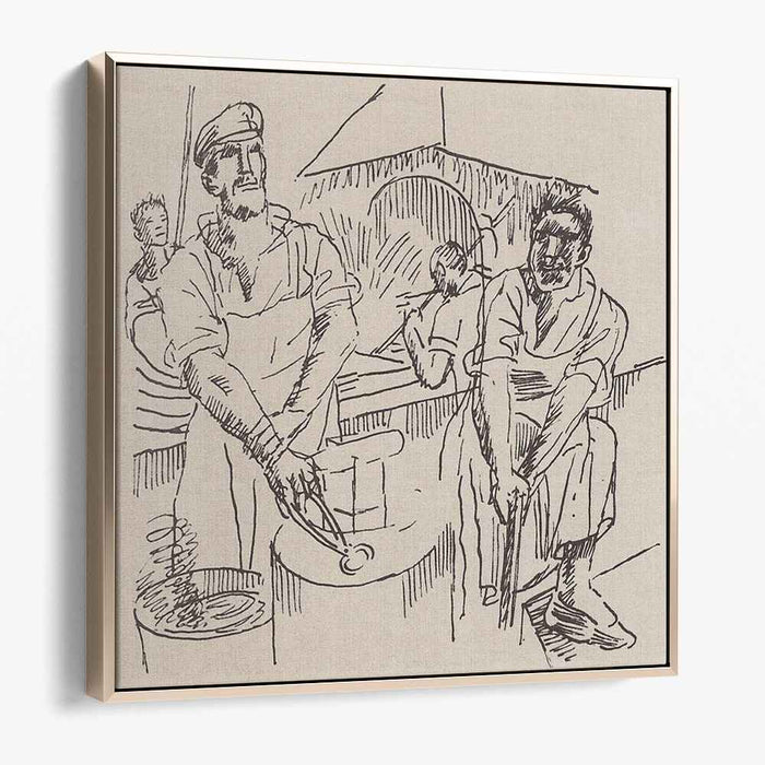 In the smithy (1932) by Kuzma Petrov-Vodkin