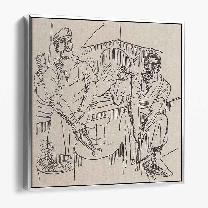 In the smithy (1932) by Kuzma Petrov-Vodkin