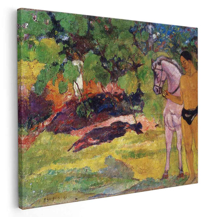 In the Vanilla Grove, Man and Horse (The Rendezvous) by Paul Gauguin