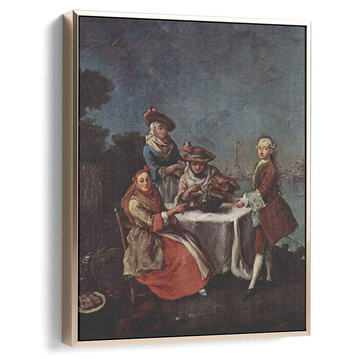 In The Vegetable Garden At The River Mouth by Pietro Longhi