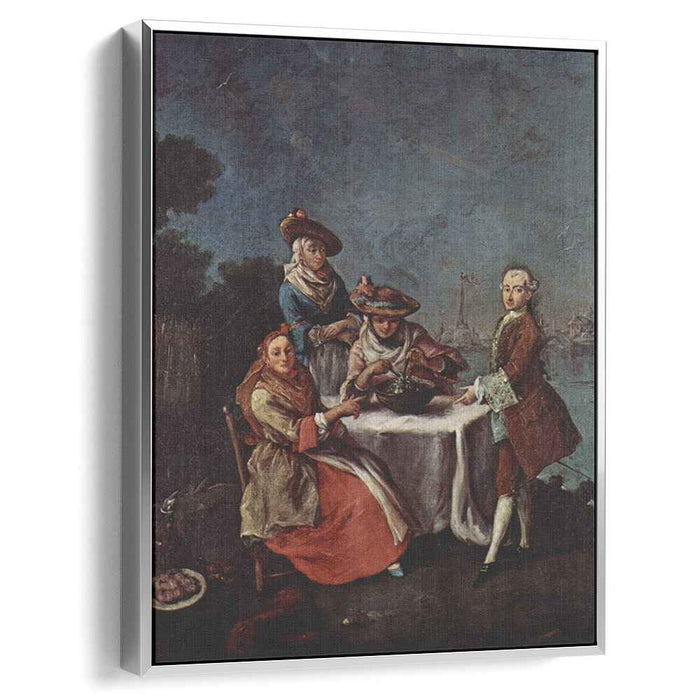 In The Vegetable Garden At The River Mouth by Pietro Longhi