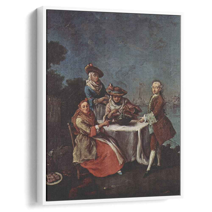 In The Vegetable Garden At The River Mouth by Pietro Longhi