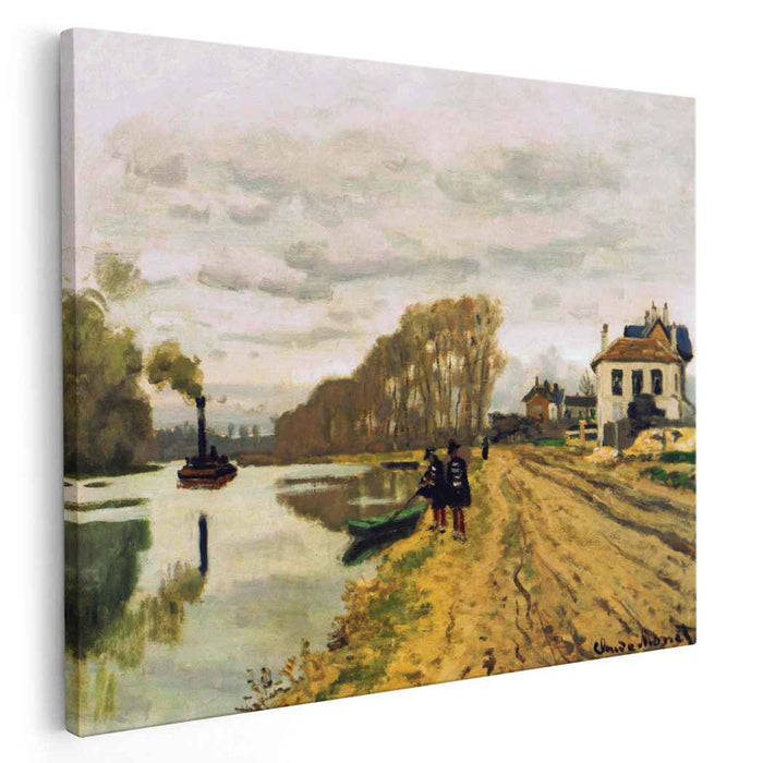 Infantry Guards Wandering along the River (1870) by Claude Monet